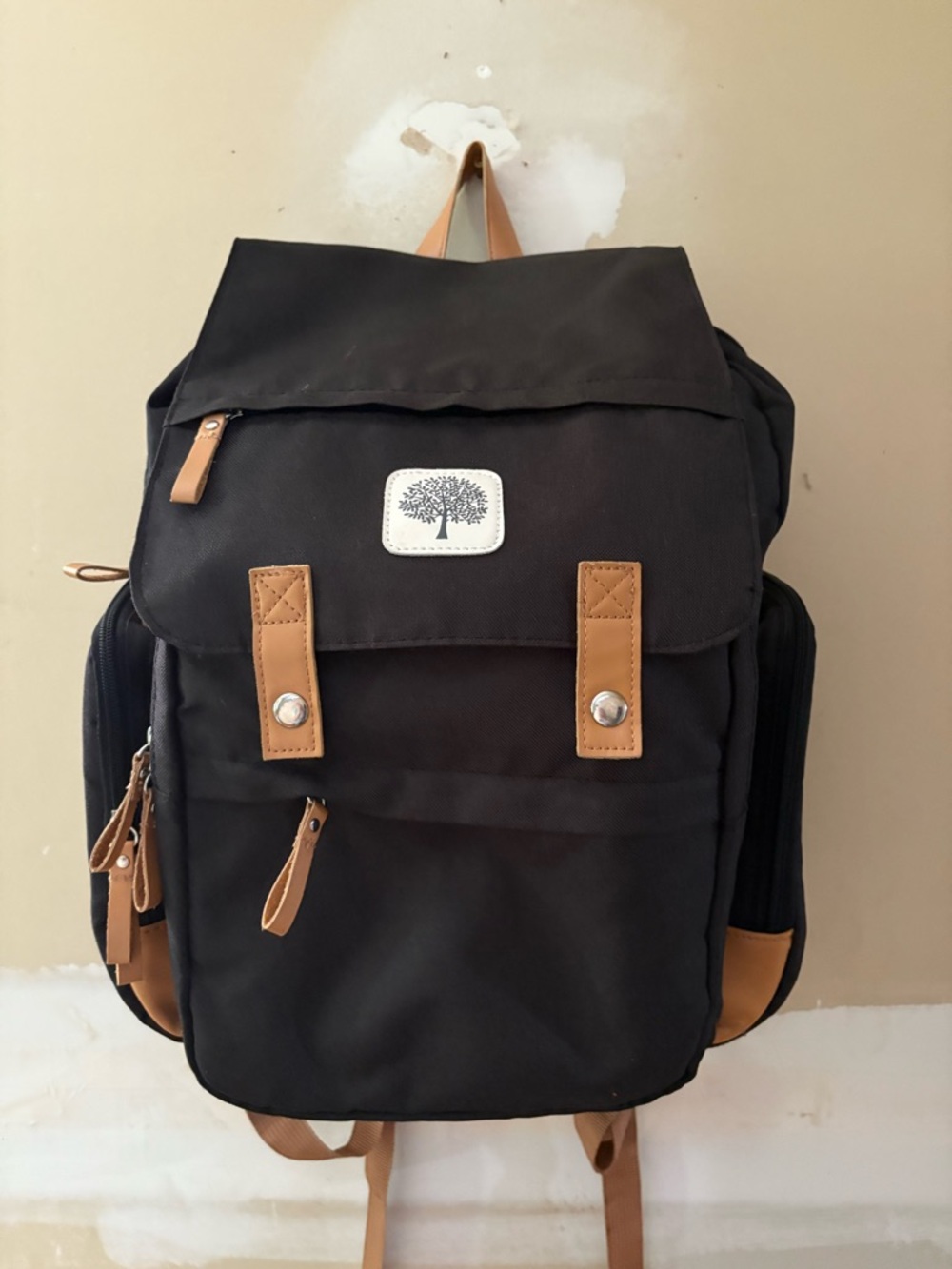 Spacious diaper bookbag by Parker Baby Co.